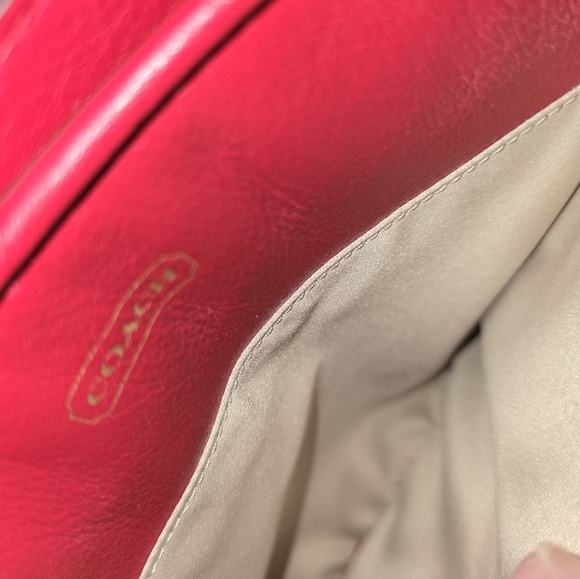 Coach Bette Mini Red Leather Shoulder Bag - Picture 7 of 12